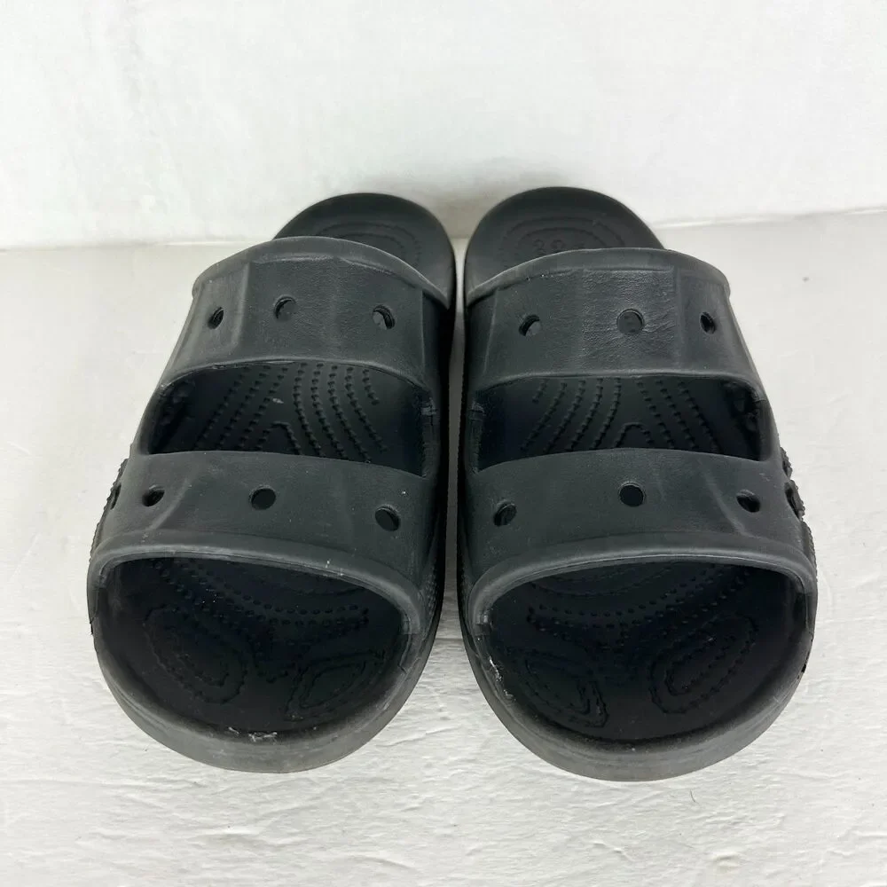 Crocs Women's Baya Slide Sandal Size 9 Black Summer Beach Casual Comfort